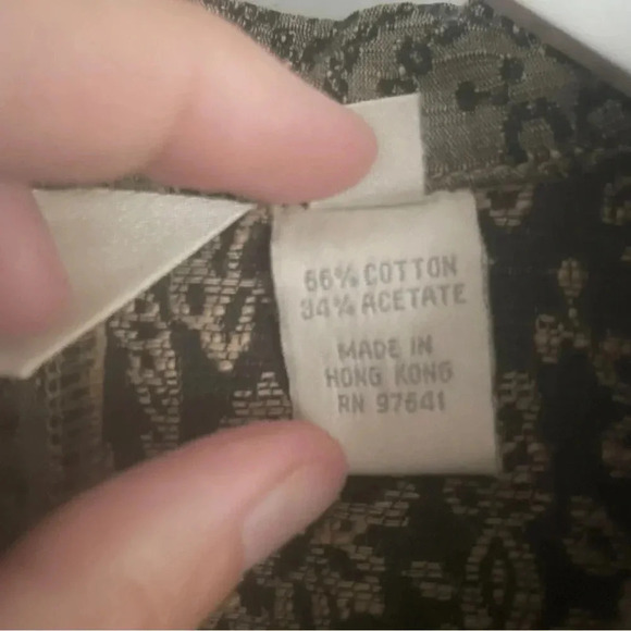 J.Jill Blazer Floral Brocade Jacquard Blazer Jacket Size 8 Single Breasted - Picture 6 of 8